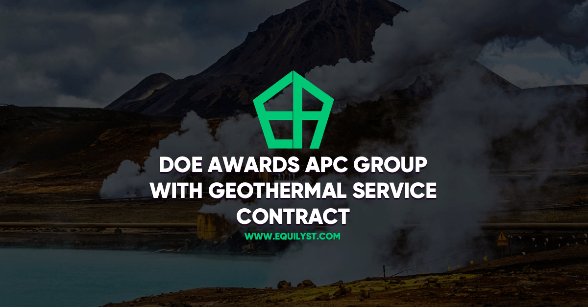 DOE Awards APC Group with Geothermal Service Contract